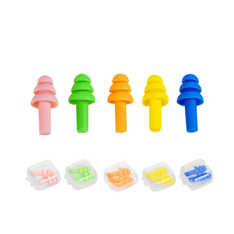Super Soft Silicone 8-Pair Earplugs for Noisy Places/Snoring Concerts/Work-Anti-Sleeping Noise Reduction 29dB Reusable Safety
