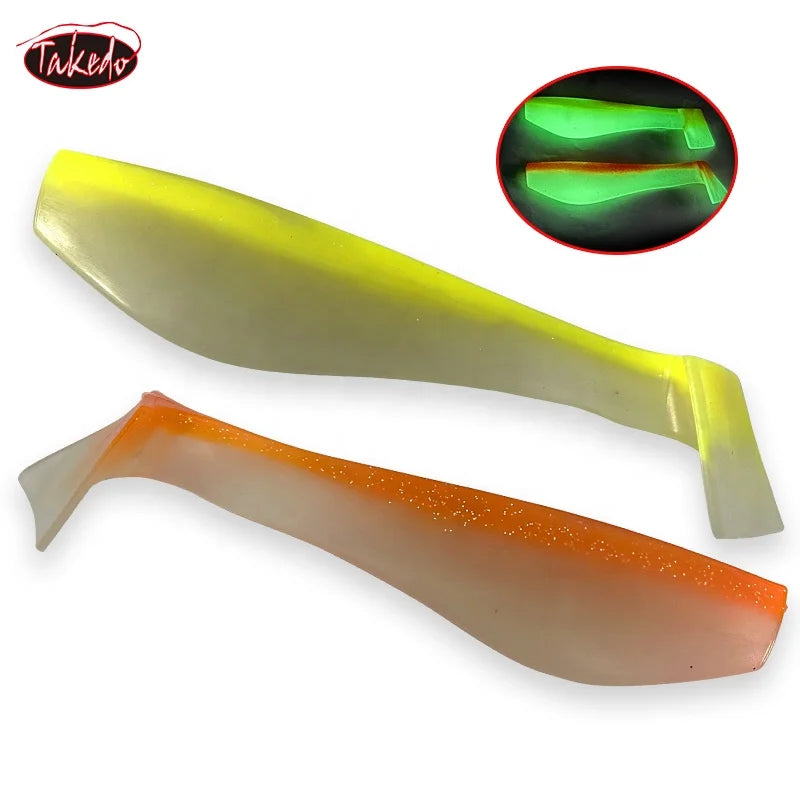 TAKEDO MY16 17CM 52G Soft Fishing Lures Luminous Fishing Bait PVC Trolling Softbait With Sound Bead Wobblers for Tuna Shark