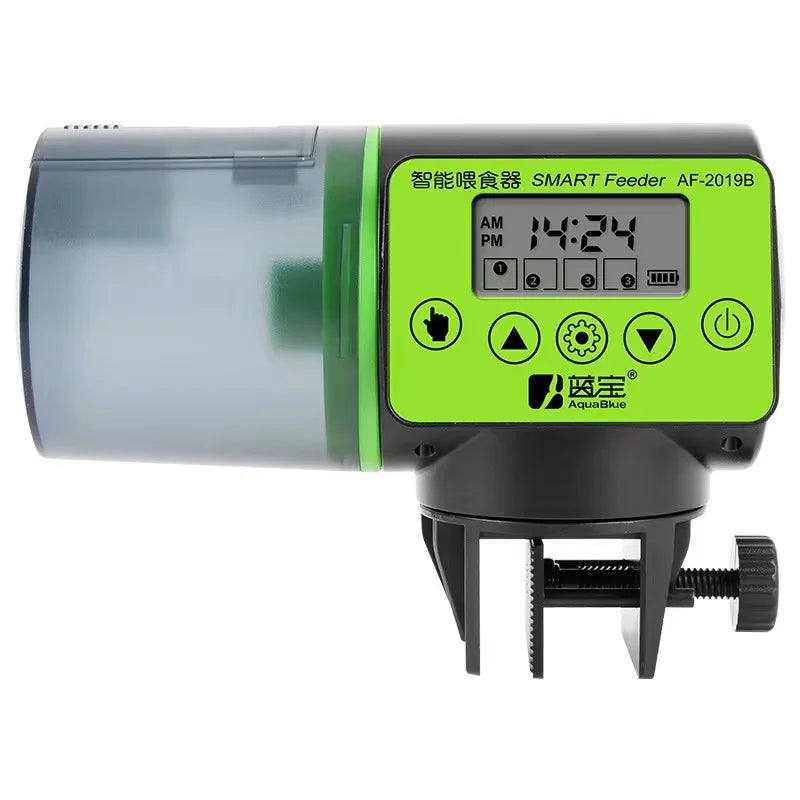 Aquarium Automatic Feeder Fish Tank Intelligent Timing Automatic Baiter Plastic Eco-Friendly LED Screen 4.5L Capacity