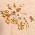Vintage Personalized DIY Jewelry Accessories Stainless Steel Charms 18k Gold Sea Pearl Pendant Charms