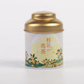 Wholesale Custom Large Luxury Eco Friendly Tea Coffee Tins Metal Empty Gold Round Double Lid Tea Tin Can MegaBDM