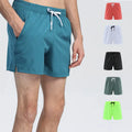 Quick Dry Workout Jogging Gym Fitness Sport Elastic Waist Solid Short Athletic Mens Running Shorts