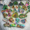 Natural  Rainbow Bismuth Tower Specimen Pyramid Specimen Crystals Ore Healing Mineral