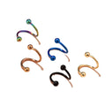 Hot Sale Women Titanium Steel Nose Nail Stud Hoop Body Piercing Ring 5PCS/Lot Steel Body Jewelry Piercing Earrings