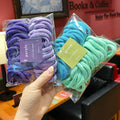 Girls 4CM Colorful Nylon Elastic Hair Bands Ponytail Holder Rubber Bands Headband