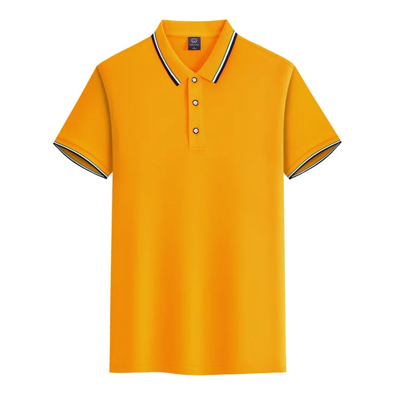Men Women Golf Polo Shirts Breathable Knitted O-Neck Solid Polo Shirts