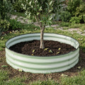 Topstar Galvanized Steel Tree Surround Raised Garden Ring | Large Outdoor Nursery Planter Liner American Style