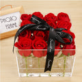 Promotional Large Clear Acrylic Luxury Customizable Flower Rose Box 36 Holes Preserved Flowers Valentine's Day New Year