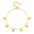 Fashion Minimalist Personalized Jewelry Anklets Gold Plated Stainless Steel Shell Charms Anklets Women