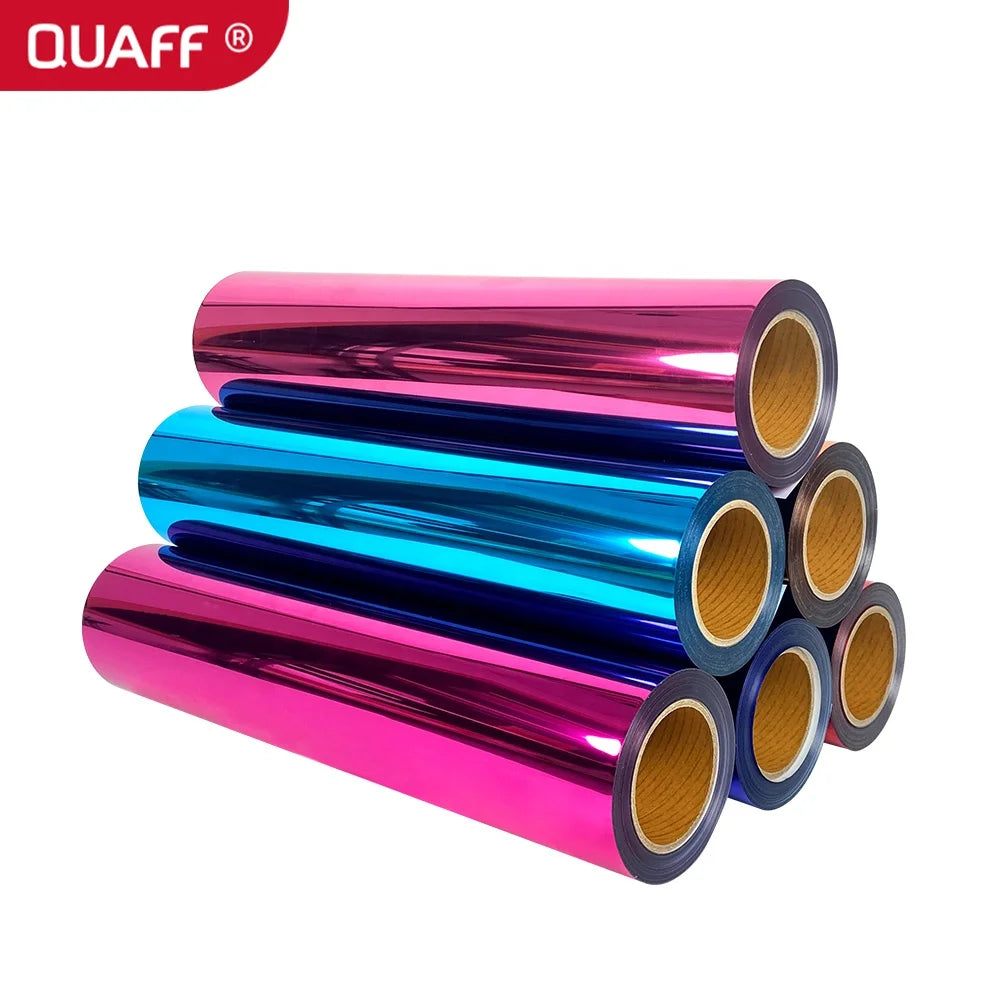 QUAFF Wholesale Metallic Heat Transfer Vinyl 0.5*25m Made in Korea Good Quality for Custom T-shirt