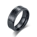 Hot Sale China Wholesale Jewelry Black Plated Stainless Steel Carbon Fiber Rings