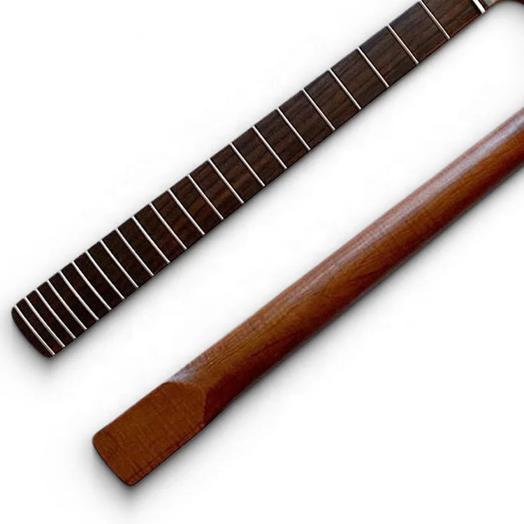 Yasen 9.5 Inch Radius Clear Satin Electric Guitar Neck ST Roasted Maple Guitar Neck with Large Headstock
