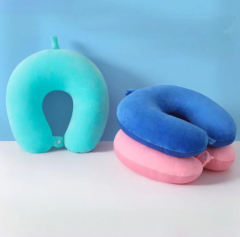 Wholesale Comfortable Microbead Filled U-Pillow with Memory Feature Removable Cover Travel Airplane Neckroll Amity Manufacturer