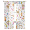 XinLan Animal Flower Bird Autumn Forest Gauze Curtain Children's Room Bedroom Living Room Window Sheer Curtain
