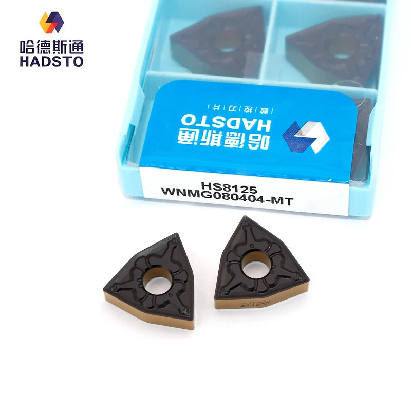 HADSTO CNC WNMG080404 080408 080412-MT HS8125 Two-Color Coated Blade for Steel Parts Processing Customized OEM Cutting Tools