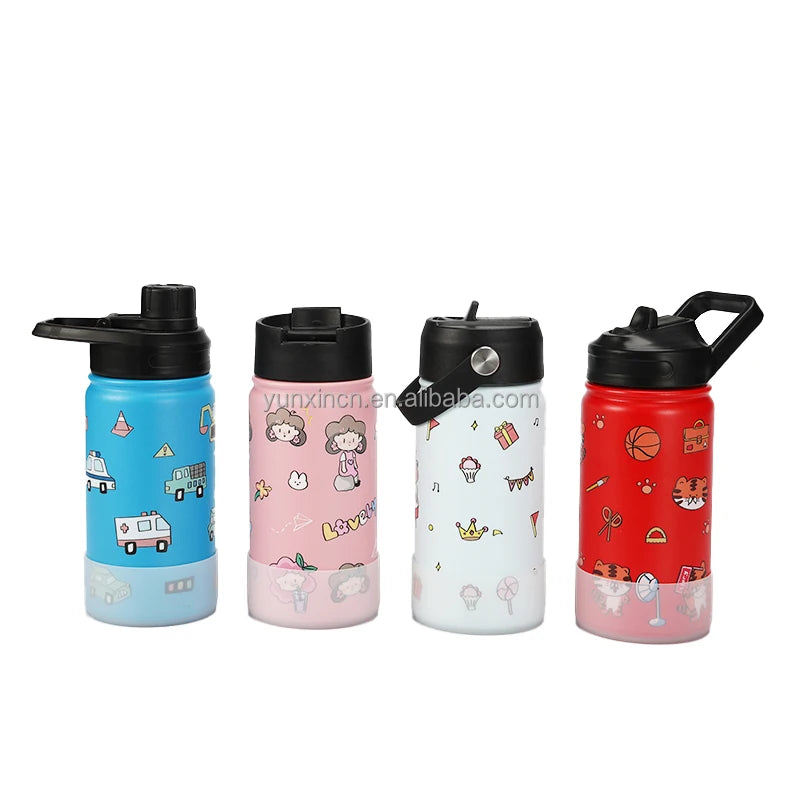 Designed Unique Vacuum Custom Logo Stainless Steel Nice Insulated  Hot and Cold  Sports Water Bottles With Lid