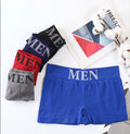 Wholesale Custom Men's Mid-Rise Breathable Knitted Boxer Shorts Black Spandex Underwear Briefs Boxers