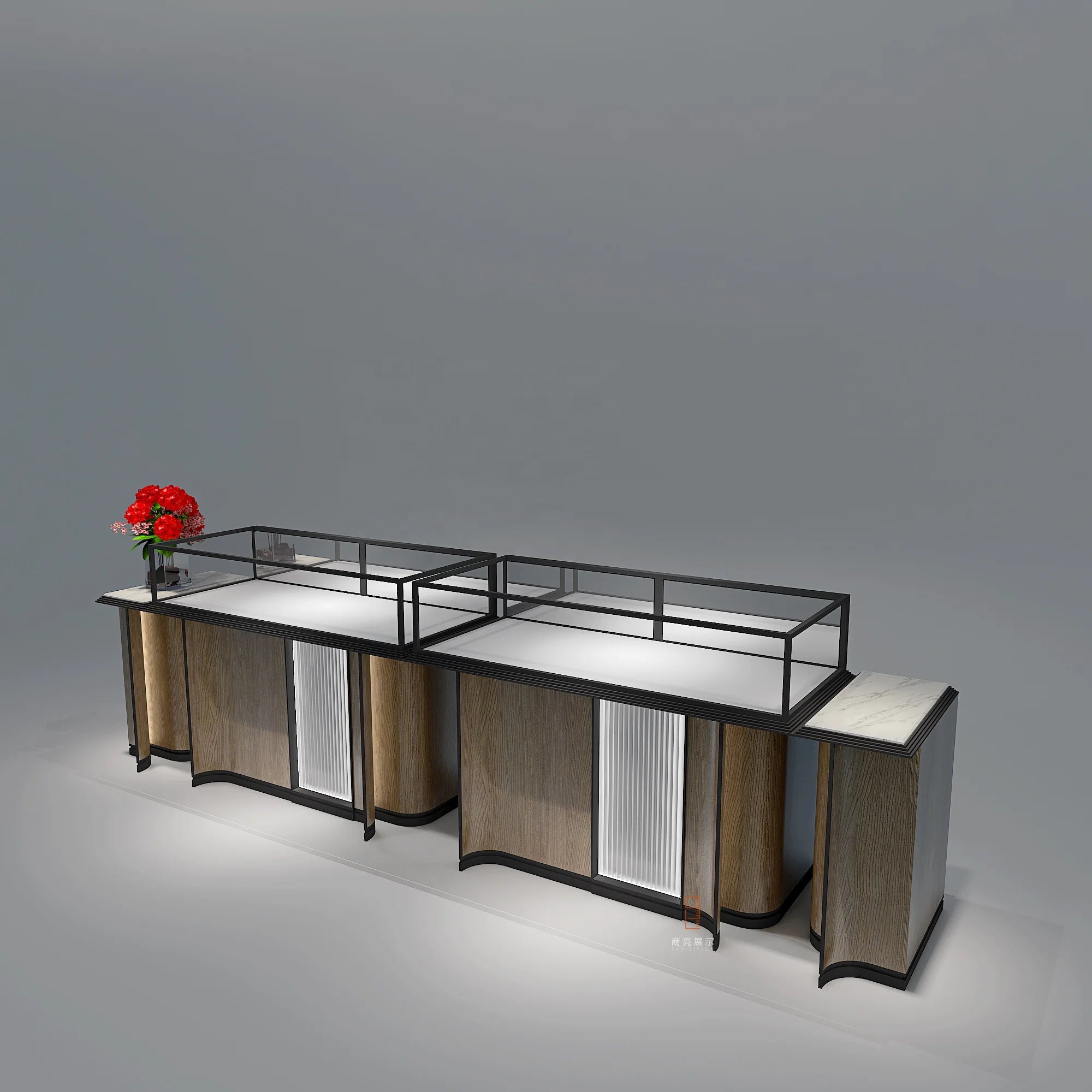 Original Factory Design Glass Jewelry Retail Cabinet Have Big Lock Glass Jewelry Display Cabinet Malaysia