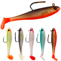7CM/9CM Lead Head Fishing Lures Soft Lure Single Hook T Tail Jigging Lure Fishing Bait MegaBDM