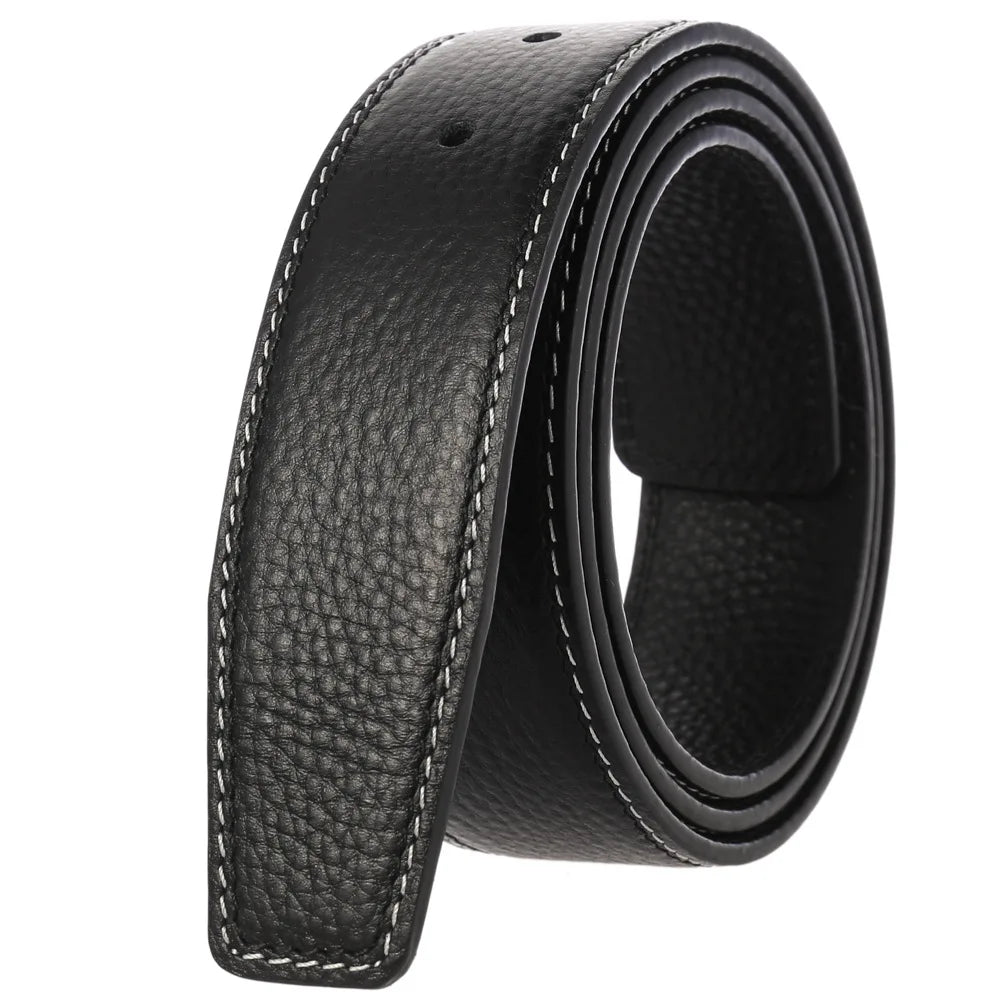 Custom New Fashion Men's Cowhide Belt Without Buckle Casual Men's Business Belt