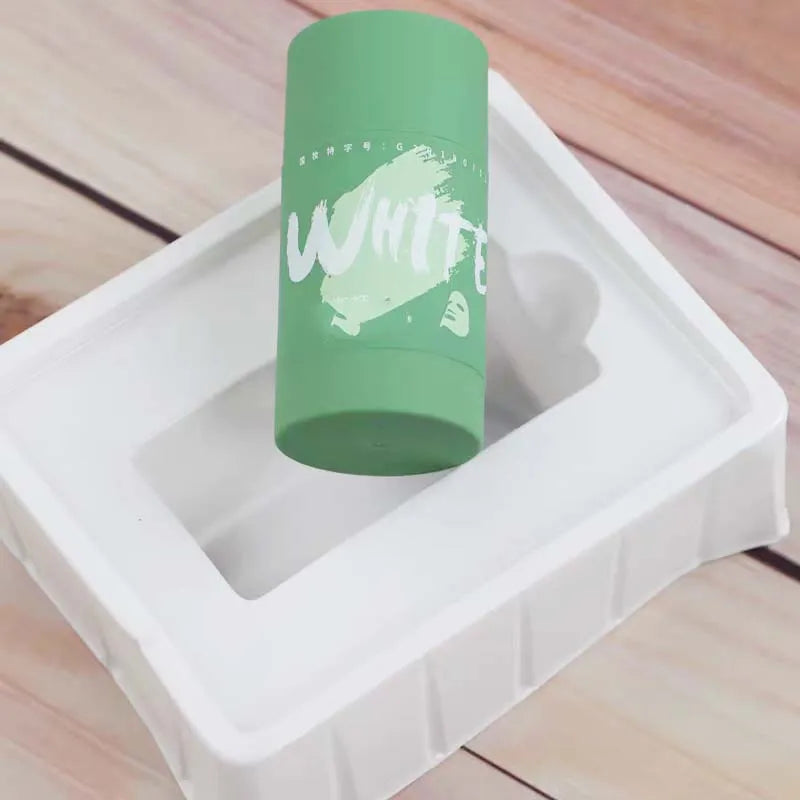 Matte Green Plastic AS 75g Round Deodorant Balm Bottle / Cosmetic Sunscreen Cream Deo Stick Container Tubes Bottle Manufacturer