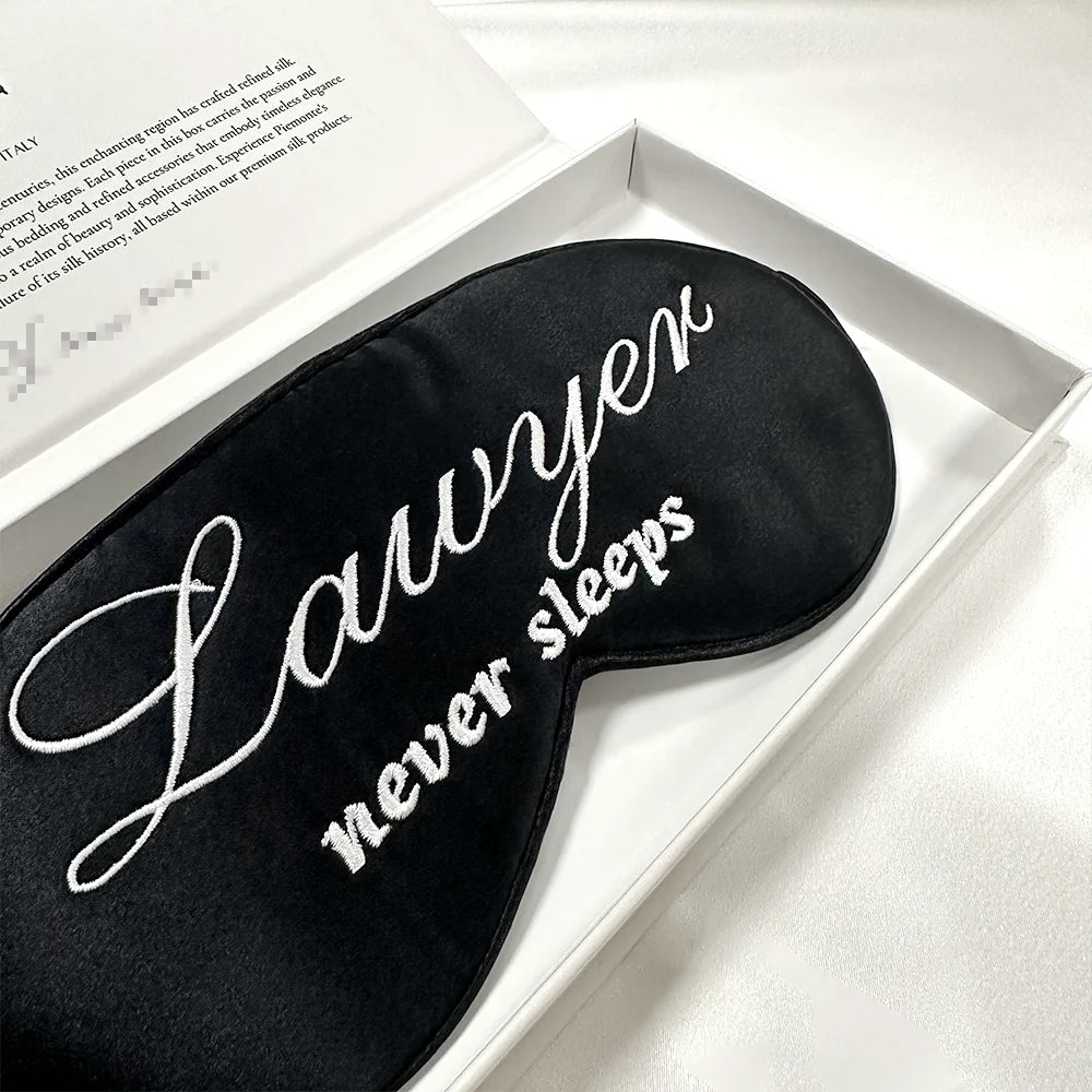Custom Embroidery Sleeping Eye Mask Silk Sleep Eyemask 100% Real Mulberry Silk Satin Eye Masks Women Silk Eye Mask