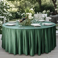 Round 120 Inch Tablecloth Emerald Green Plush Velvet Tablecloths for Wedding Banquet Use