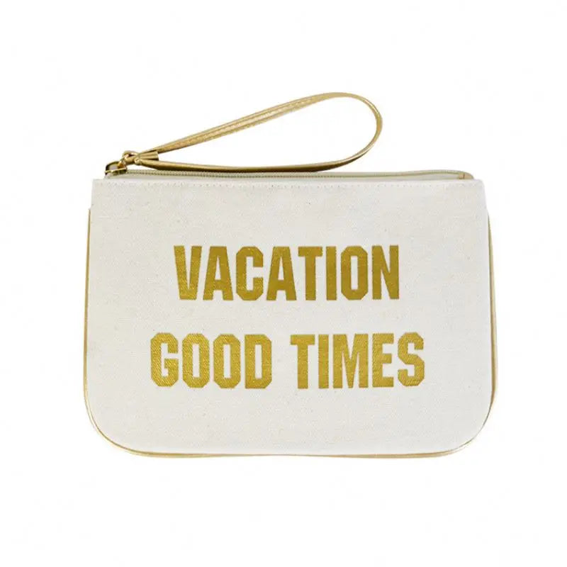 New Design Makeup Bags Women Travel Mini Small Purse Organizer Flat Wholesale Canvas Cosmetic Bag