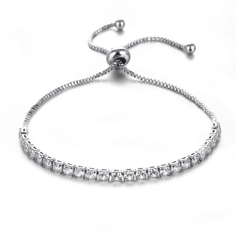 Hot Sale 3A Zircon Claw Chain Pull Bracelet Simple Women's Trendy Jewelry Wholesale