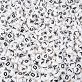 100Pcs / Pack 4*7mm Acrylic English Letter Alphabet White Black Loose Beads Third Party Certified Friendship Bracelet DIY
