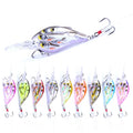 Wholesale CB036 7.5cm 9g Artificial Hard Plastic Group Crank Baits Fishing Lures with Feather Hook