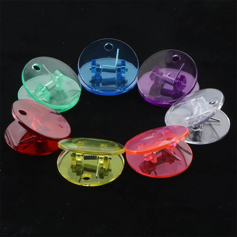 Small Round Clear Mixed Candy Colors Food Snack Storage Seal Tool File Holder Plastic Sealing Bag Kitchen Accessories Close Clip