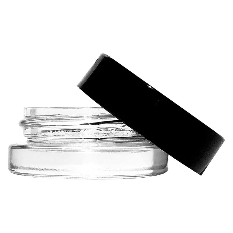 Hot black 5ml Eye cream glass jar Concentrate packing Herbal essence glass jars with child resistant lid