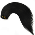 Factory Outlet Double Drawn Stock #1 Color Human Hair Lace Clip Ins Hair Extension