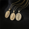Custom Vintage Gold Plated Micro-Set Zircon Jesus Pendant Jewelry Madonna Pendant Charms Jewelry Making