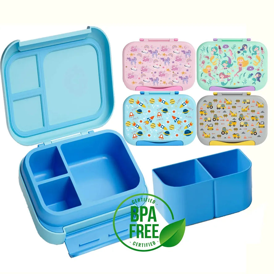 1590ML Back to School Leak-proof Bento Lunch Boxes With Handle Plastic Tiffin Lunch Box Kids Custom Logo Storage Container