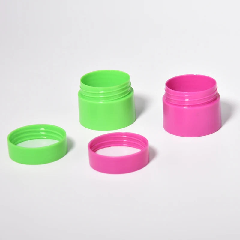10g Eco-Friendly Portable Travel Skin Care Dispenser Screw Cap Green Purple Jars Face Cream PP Plastic Mini Cream Jar