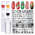 Manicure Art Silicone Clear Nail Stamper 6x12 Christmas Design Snowflake Nail Stamping Plate Sets