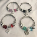 Fashion DIY Multi-element love Pendant Bracelet Student Stainless Steel Adjustable Lover's Braceletts