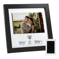 Heart Thumbprint Keepsake Frame and Ink Kit Wedding Picture Frame 8x8 Wood Photo Frame for Gift Picture Frame for Wedding