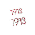 Custom Number Pearl Lapel Pins Label 1913 Pearl Brooch Customize Red Sorority Brooch