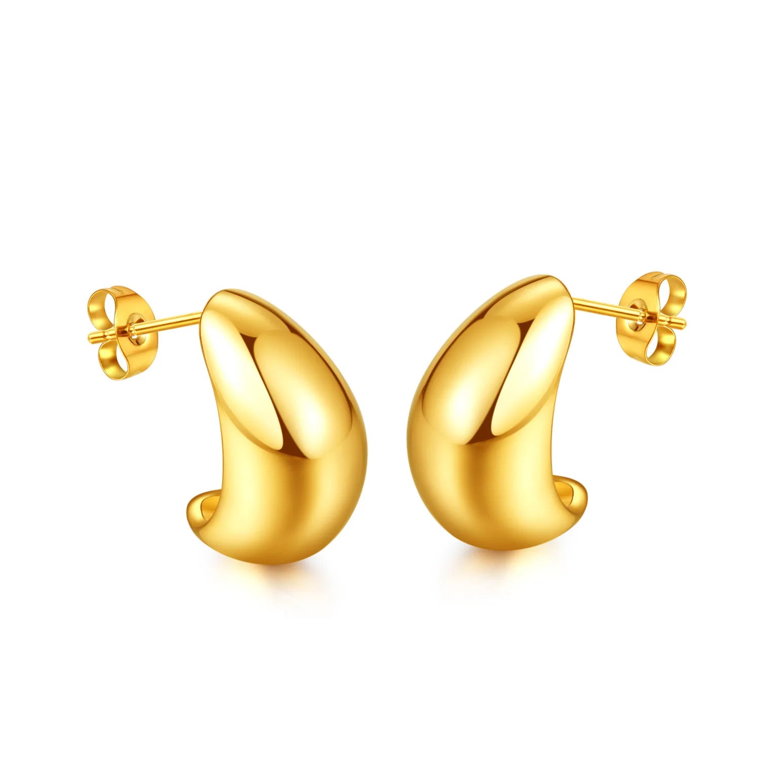 Wholesale Cute Tiny Comma Stainless Steel Stud Earrings Hypoallergenic Gold Plated for Women Trendy for Parties Weddings Gifts