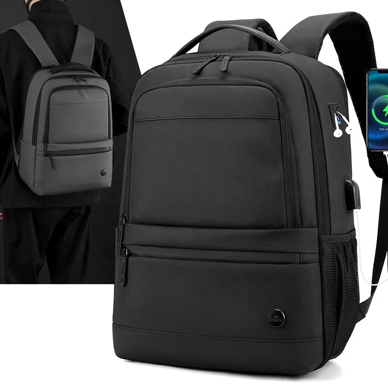 Expandable Smart Backpack for Travelling Bagpack Mens Business Back Packs Laptop Travel Backpack Bag With USB Charging Port