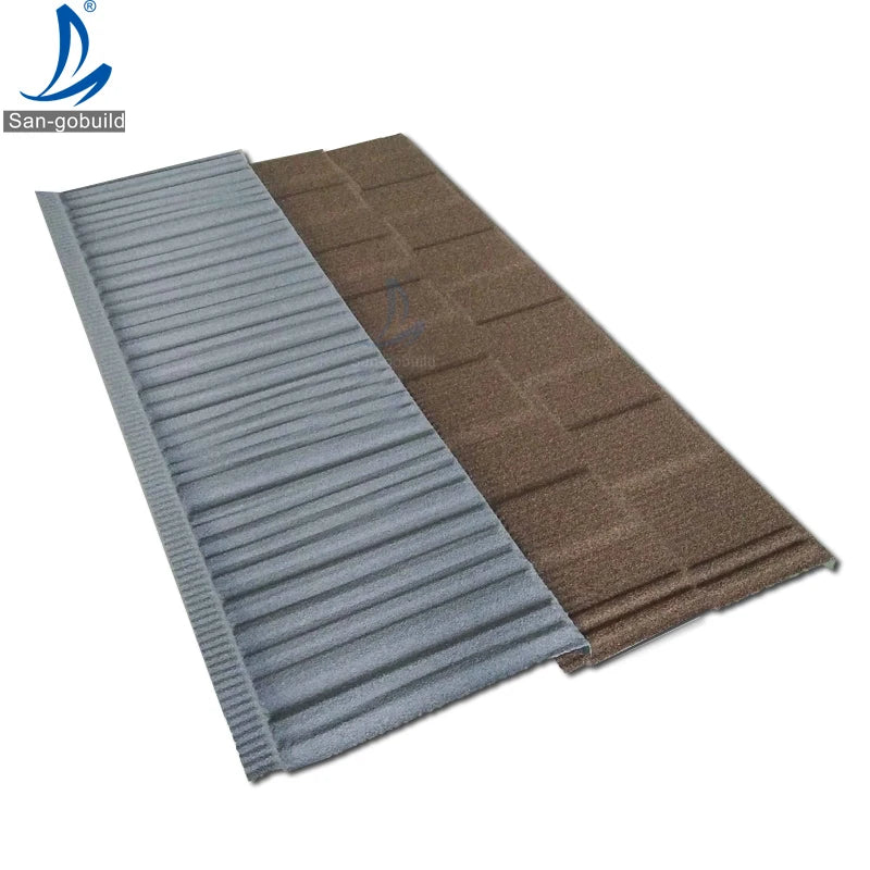 Lagos Stone Chips Coated Color Steel Plate Roofing Tiles Bent Tiles Roofing Products 0.4 Gauge