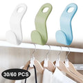 Wardrobe Space-saving Stack Hanger Hook Plastic Clothes Hanger Connector Hooks