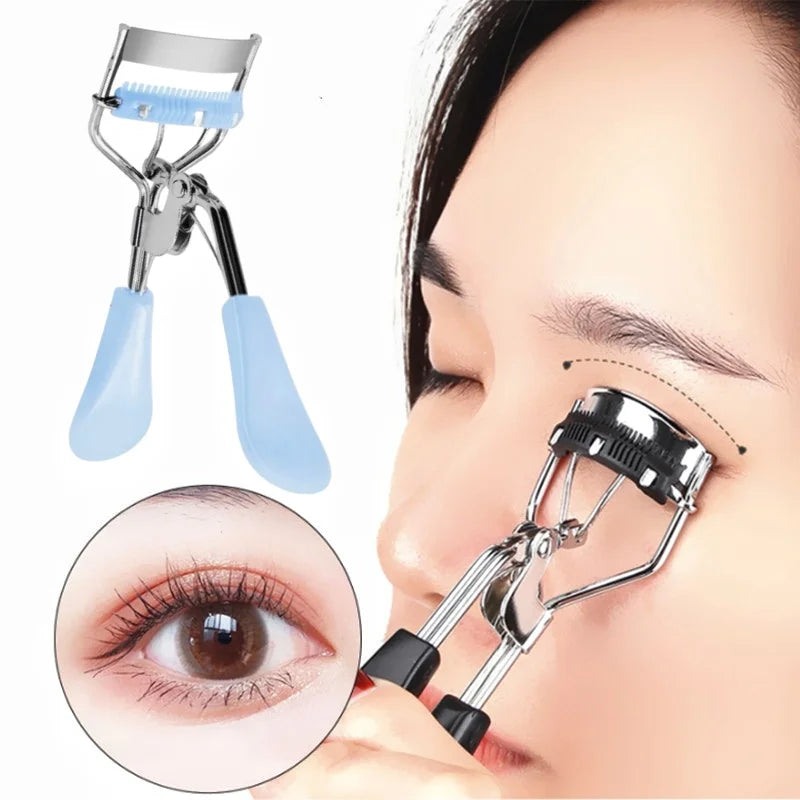 Private Label Stylish Portable Color Eyelash Curler With Comb Easy to Operate Eyelashes Clip Makeup Tools for Women