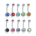 Stainless Steel Assorted Colors Belly Button Surgical Earrings Hypoallergenic Lead Nickel Free Assorted Colors Navel Piercing