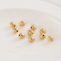 DIY Custom Bead Spacers Connector 14K and 18K Sand Gold Plated Brass Matte Separate Beads for Jewelry Making