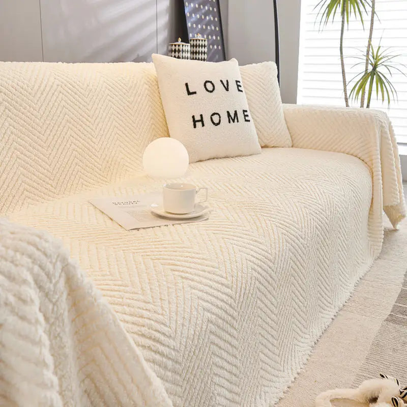 European Style Hot Sell Thickened Four Seasons Universal Blanket Non-slip Warm Cozy Plush Sofa Cover Sand Hair Towel MegaBDM