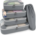 Shacke Pak - 5 Set Packing Cubes - Travel Organizers with Laundry Bag (Charcoal Gray)